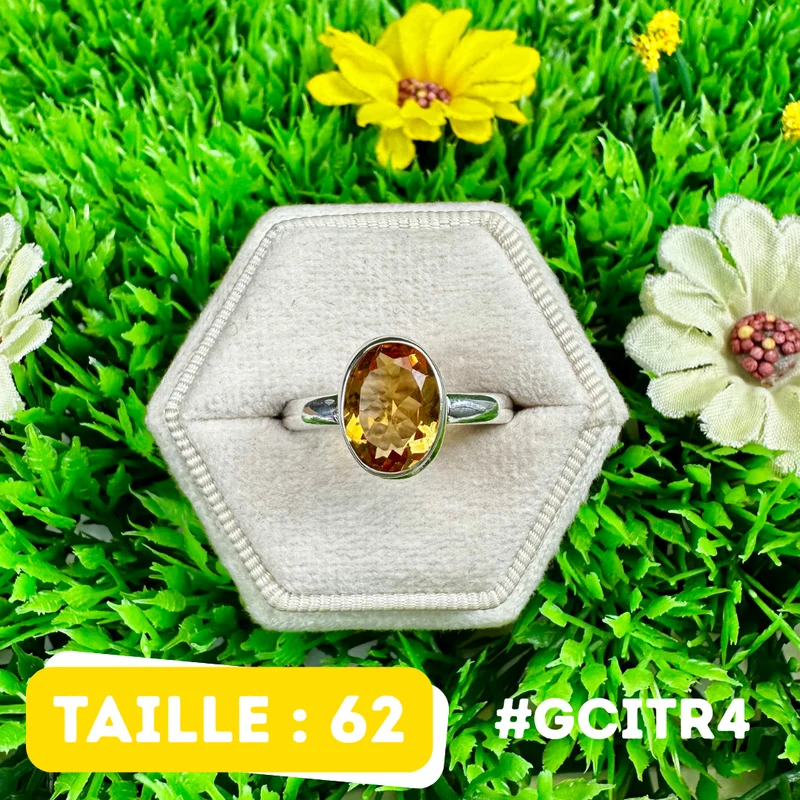 Citrinring aus 925er Sterlingsilber #GCITR4