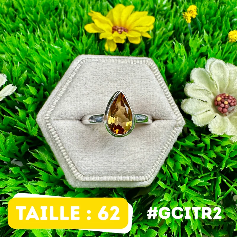 Citrinring aus 925er Sterlingsilber #GCITR2