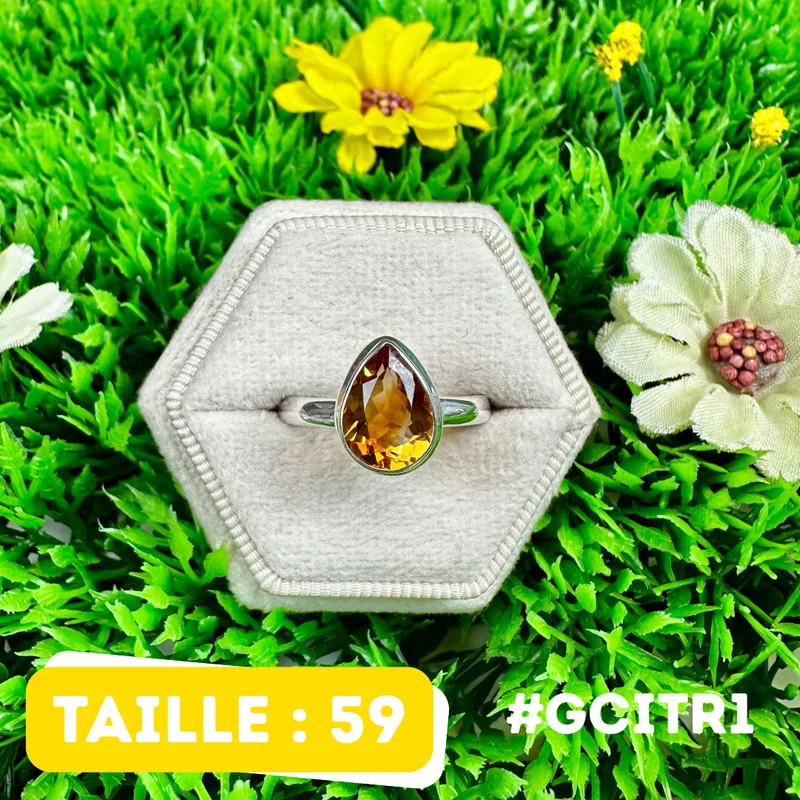 Citrinring aus 925er Sterlingsilber #GCITR1
