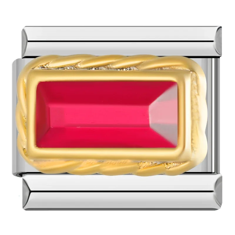 Roter Stein mit goldenem Rahmen