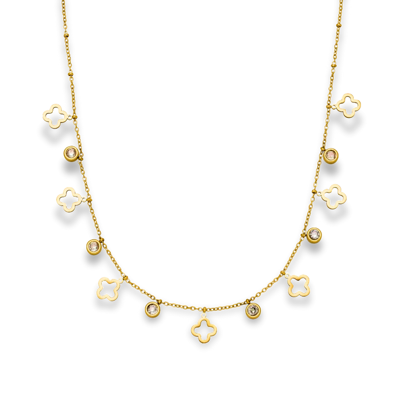 Lucky Aura Stone Kette 18K Vergoldet