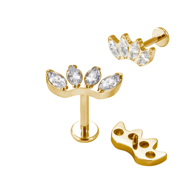 Magic Lotus Labret Piercing - Titan
