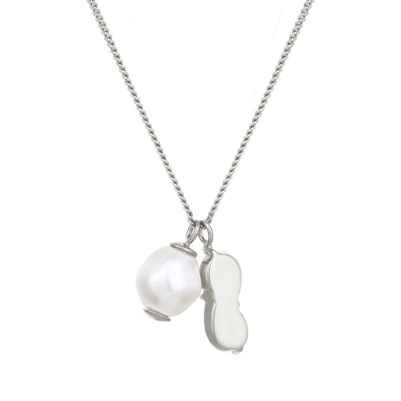 Halskette Tropfen | Mit Kristallen von Swarovski® (Hellgrün) & Synthetische Perle