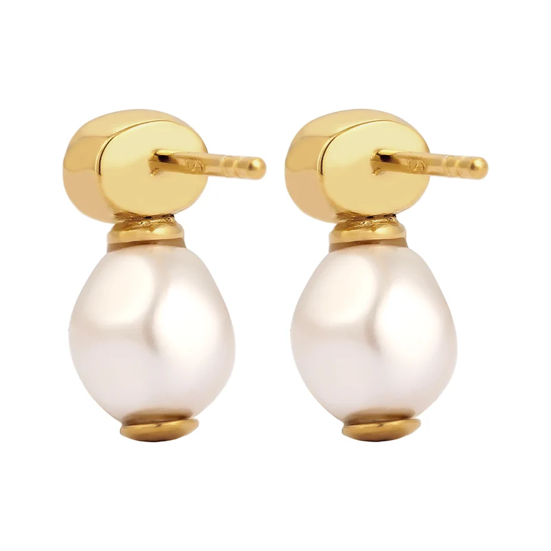 Ohrstecker | Mit Kristallen von Swarovski® (Pink) & Synthetische Perle (Weiß)