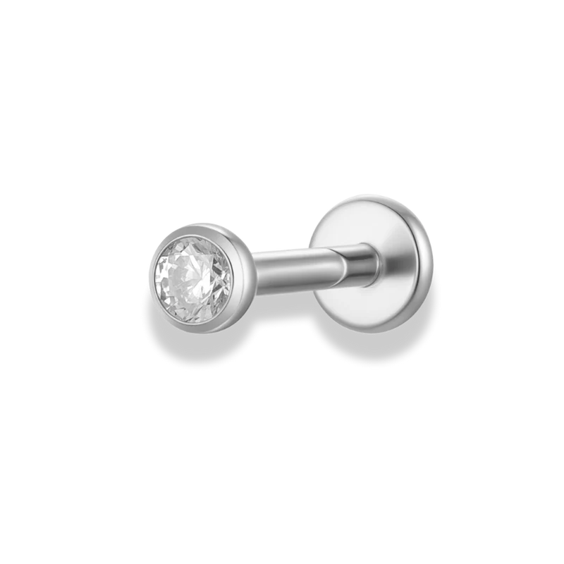 Simple Stone Labret Piercing - Titan