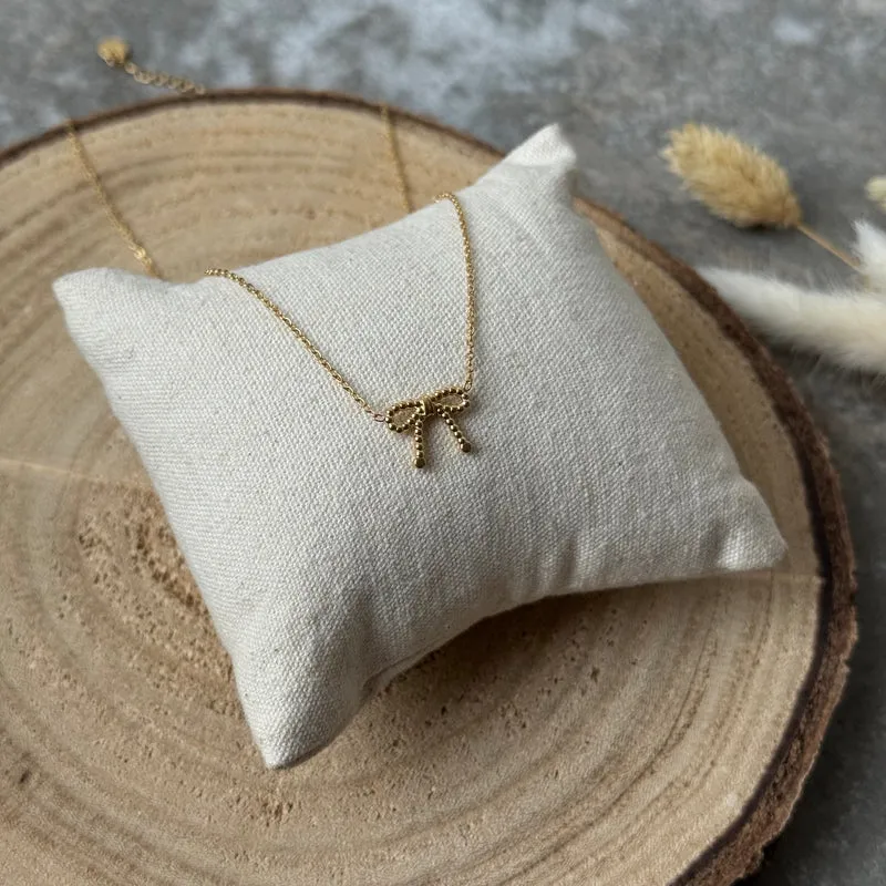 Schleifen Kette Mini Dotts | Gold