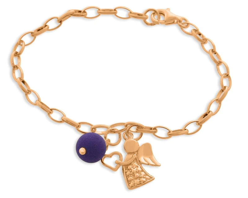 TAUFSCHMUCK ROSÉ VERGOLDET, ENGEL ARMBAND, PERLE ANHÄNGER