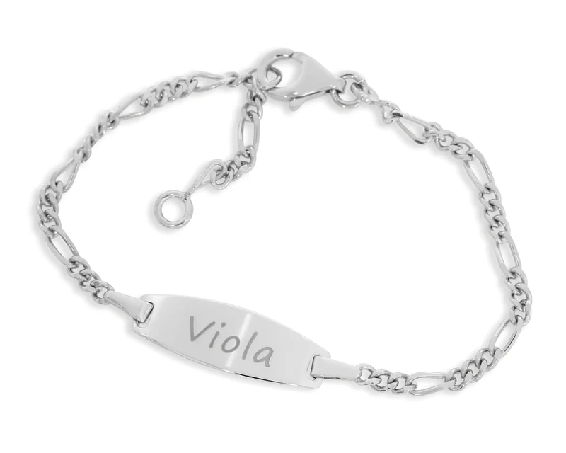 BABYARMBAND 925 SILBER, ID ARMBAND MIT GRAVUR