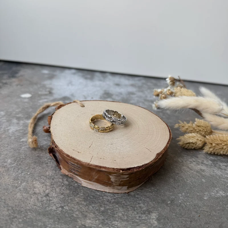 Square Ring | Strass Gold