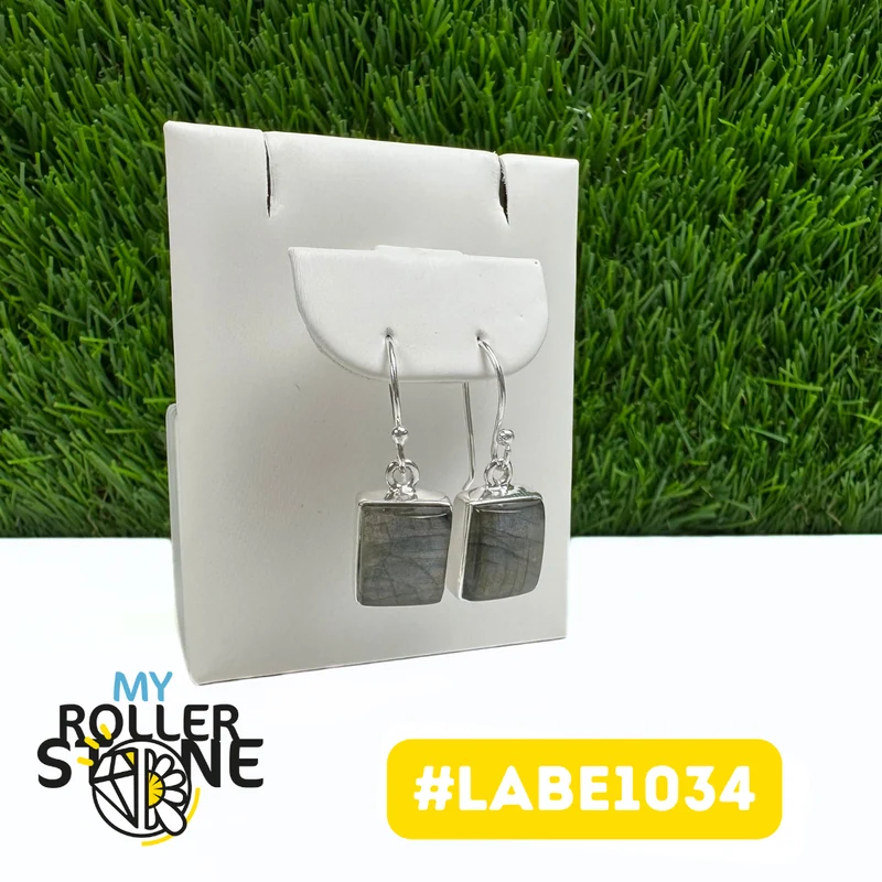 Labradorit-Ohrringe aus 925er Sterlingsilber (LABE1034)