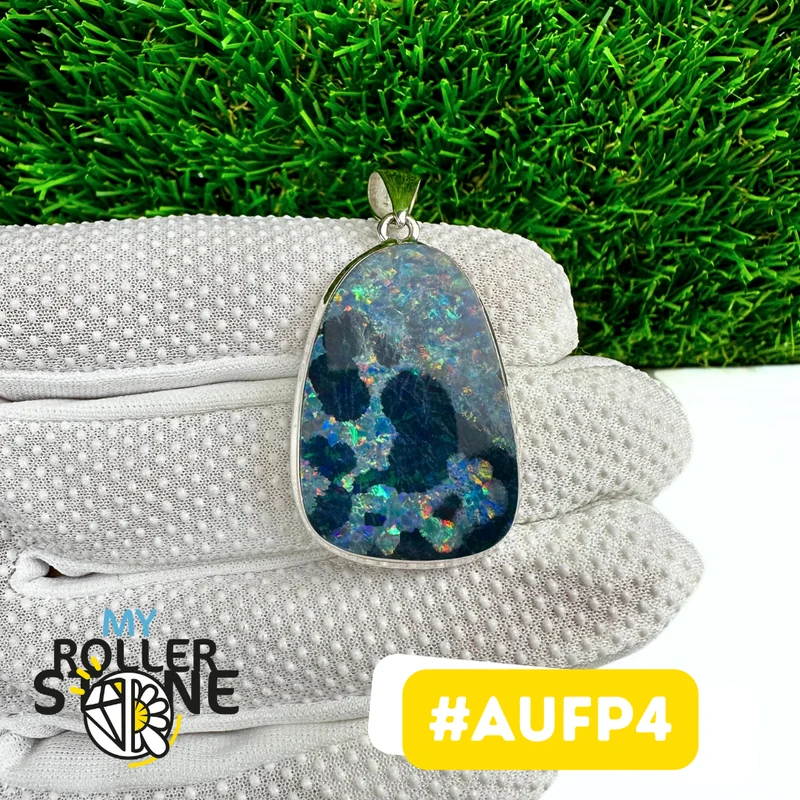 Australischer Opal-Anhänger in 925er Sterlingsilber (AUFP4)