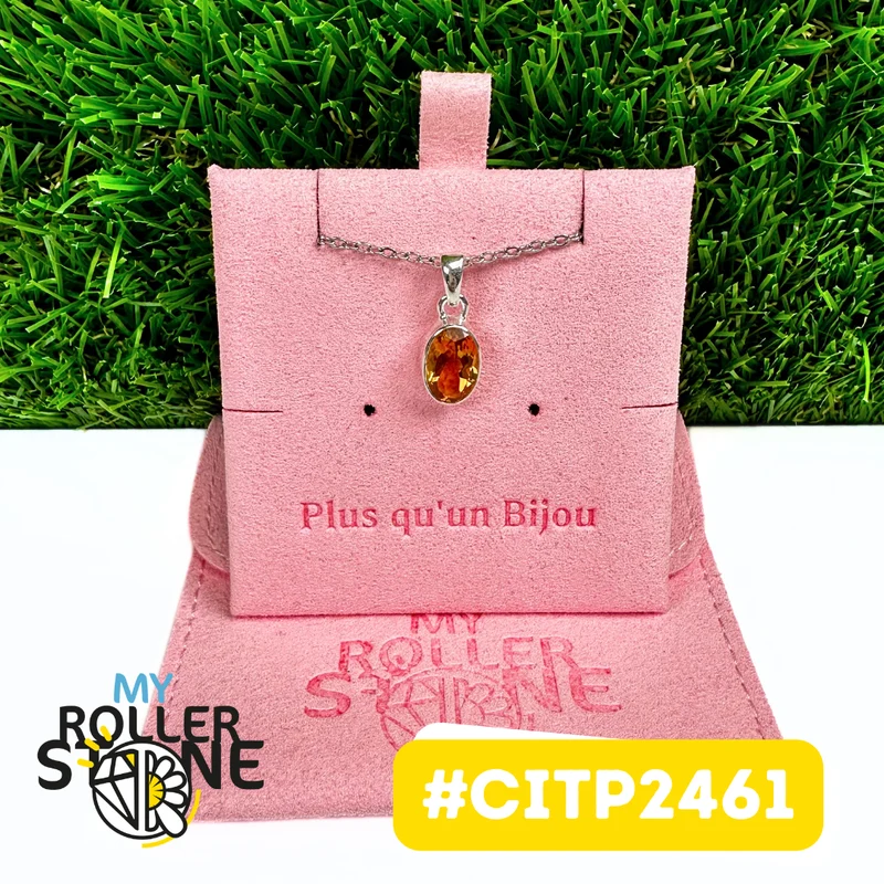 Citrin-Anhänger aus 925er Sterlingsilber (CITP2461)