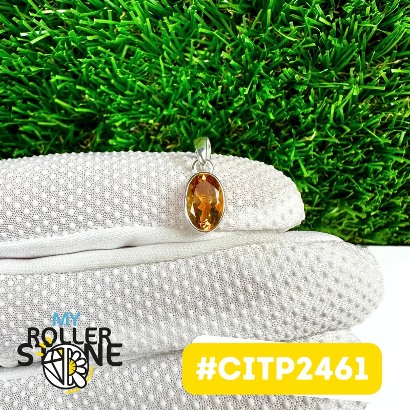 Citrin-Anhänger aus 925er Sterlingsilber (CITP2461)