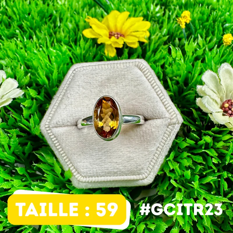 Citrinring aus 925er Sterlingsilber #GCITR23