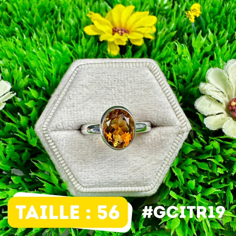 Citrinring aus 925er Sterlingsilber #GCITR19