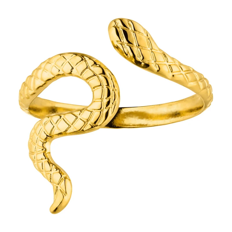 Looping Snake Ring | 18K vergoldet