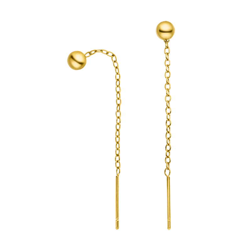 Dot Chain Ohrkette | 18K vergoldet
