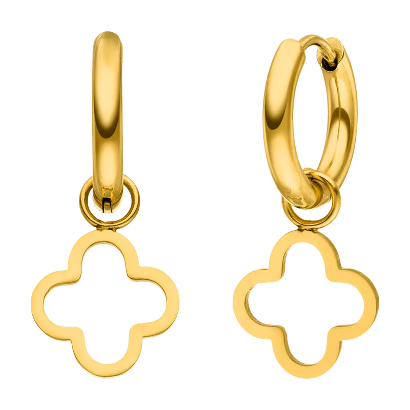 Simple Clover Ohrringe | 18K vergoldet