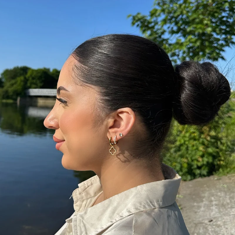 Simple Clover Ohrringe | 18K vergoldet