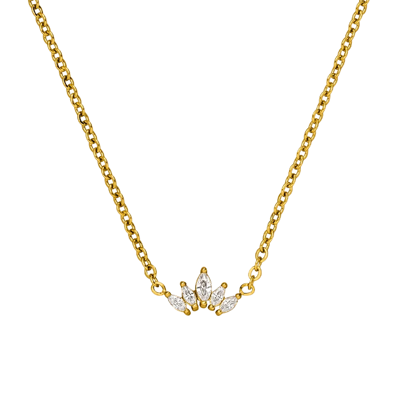 Crown Halskette | 18K vergoldet