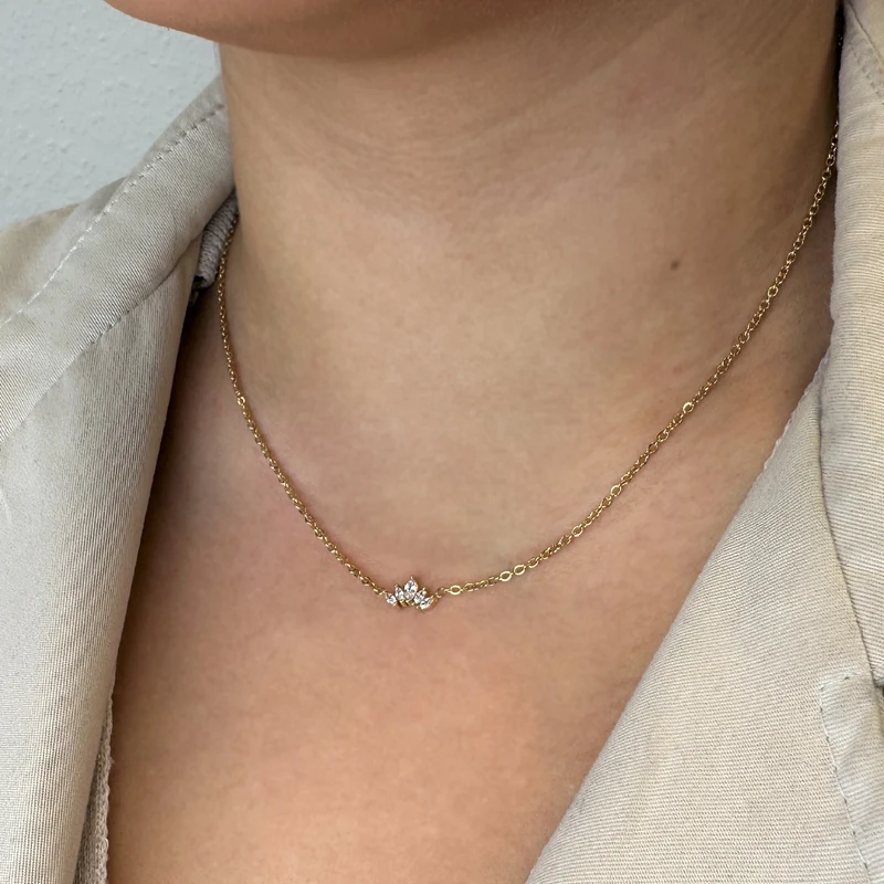 Crown Halskette | 18K vergoldet