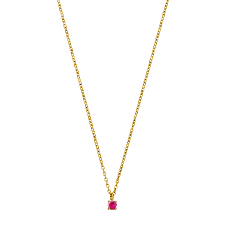 Elegance Birthstone Kette 14K Vergoldet