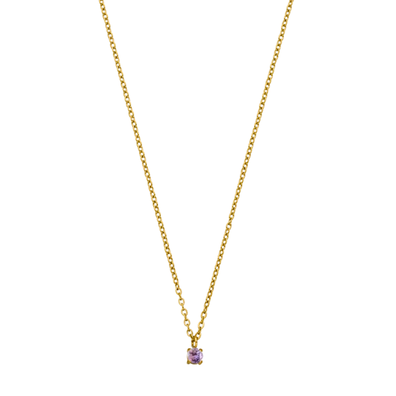 Elegance Birthstone Kette 14K Vergoldet