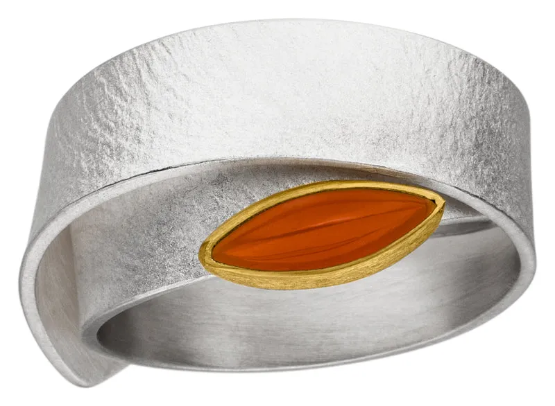 925er Silber Ring feingoldbelegt MANU R1285KA