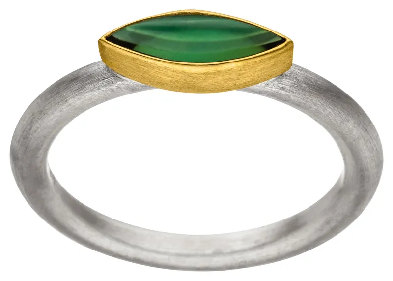 925er Silber Ring feingoldbelegt MANU R1205TU