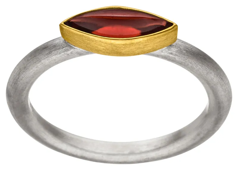 925er Silber Ring feingoldbelegt MANU R1205GT