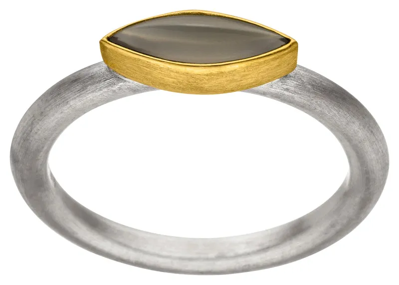 925er Silber Ring feingoldbelegt MANU R1205MG