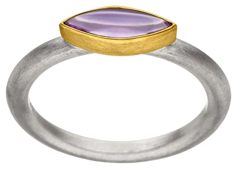 925er Silber Ring feingoldbelegt MANU R1205AM