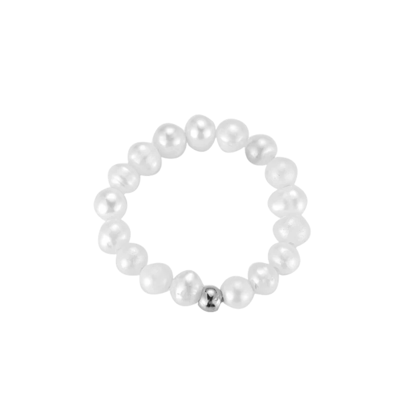 Bead Pearl Ring 14K vergoldet