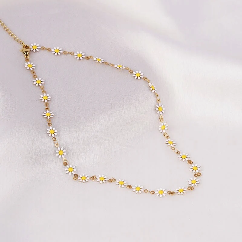 Sunflower Vibes Kette 18K Vergoldet