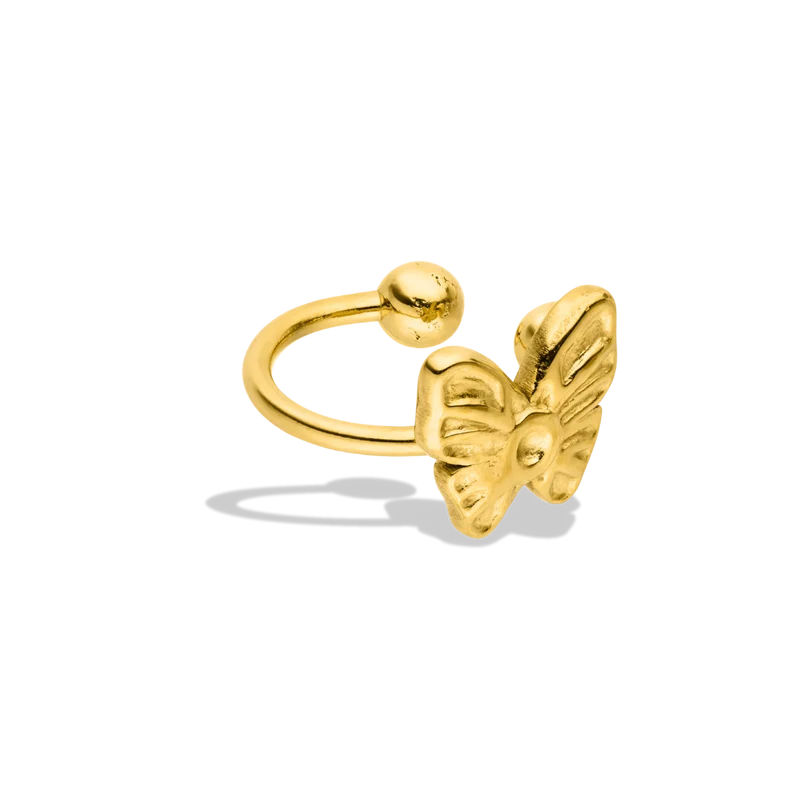 Lucky Butterfly Earcuff 14K Vergoldet