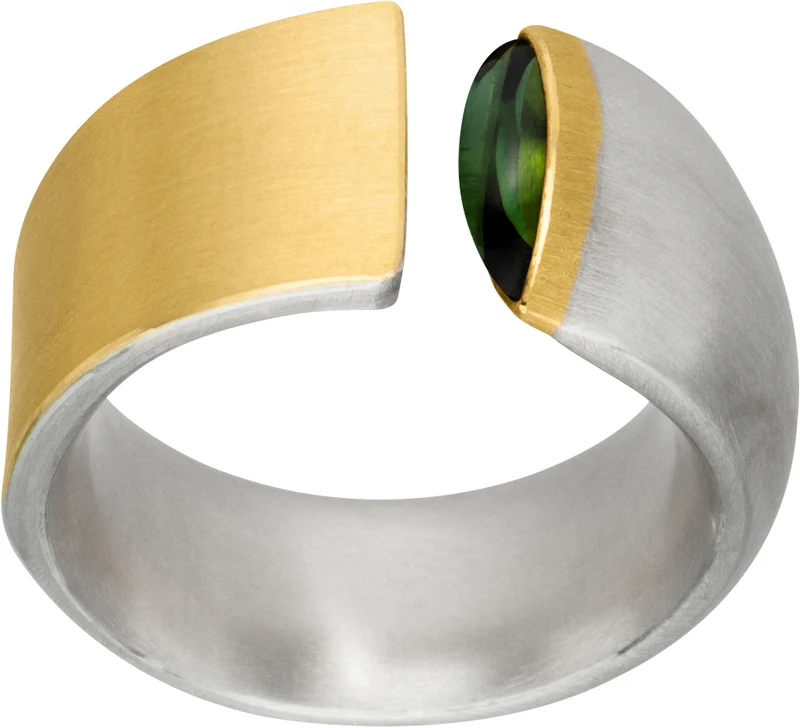 925er Silber Ring feingoldbelegt MANU R1066TU
