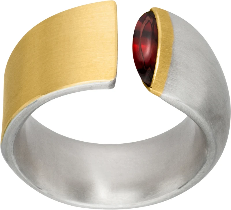 925er Silber Ring feingoldbelegt MANU R1066GT