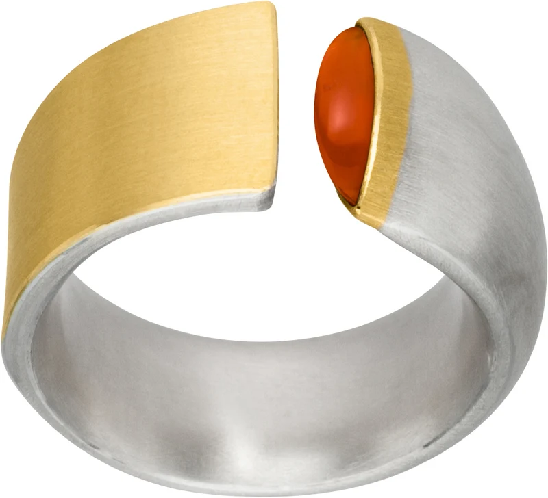 925er Silber Ring feingoldbelegt MANU R1066KA