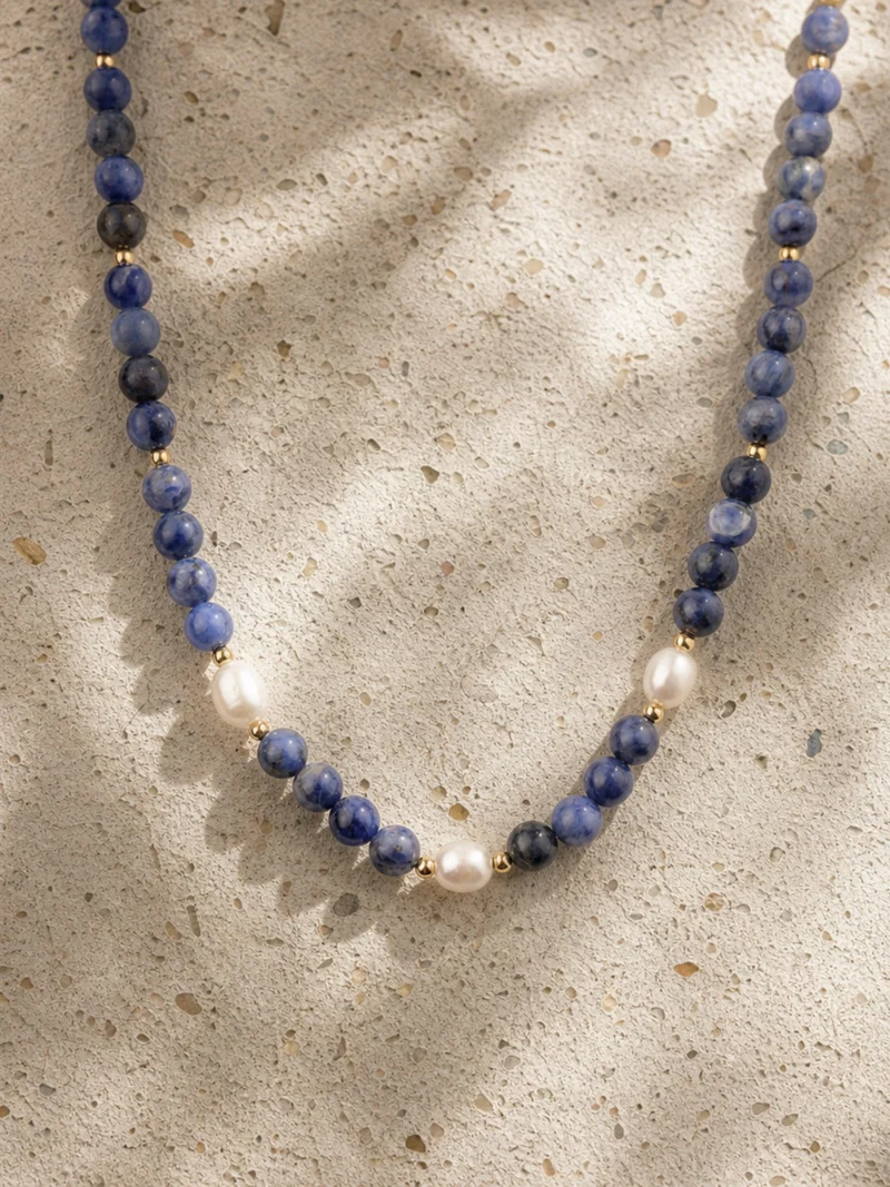 Dawn Pearl Dark Blue Kette