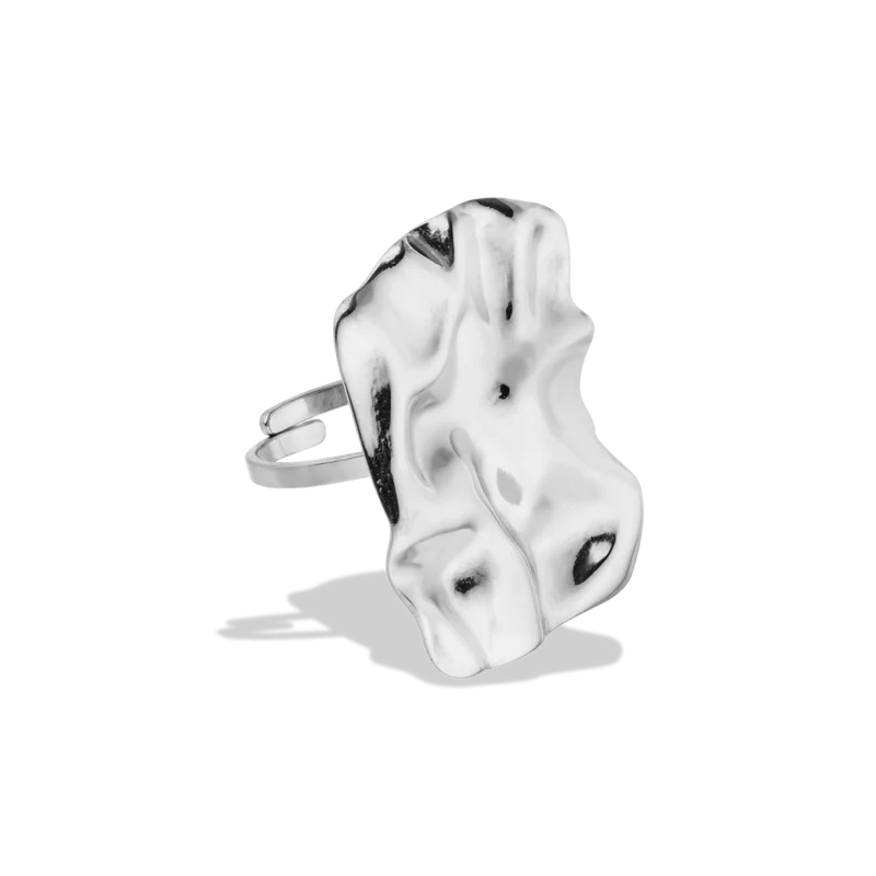 Square Meltdown Ring 18K Vergoldet