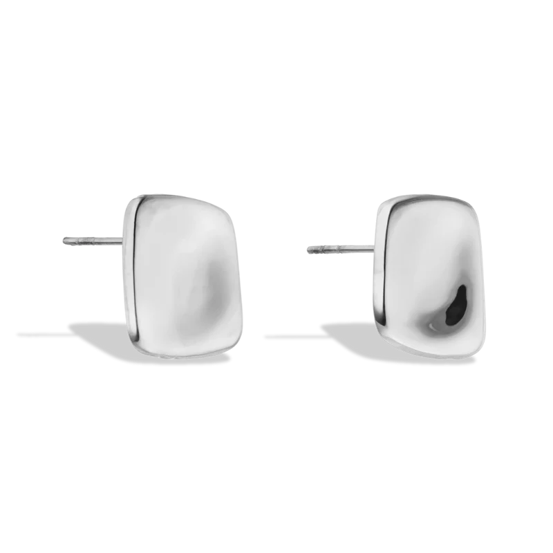 Meltdown Square Ohrstecker 14K Vergoldet