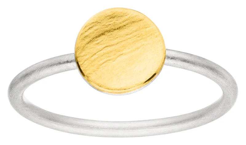 925er Silber Ring feingoldbelegt MANU R1355