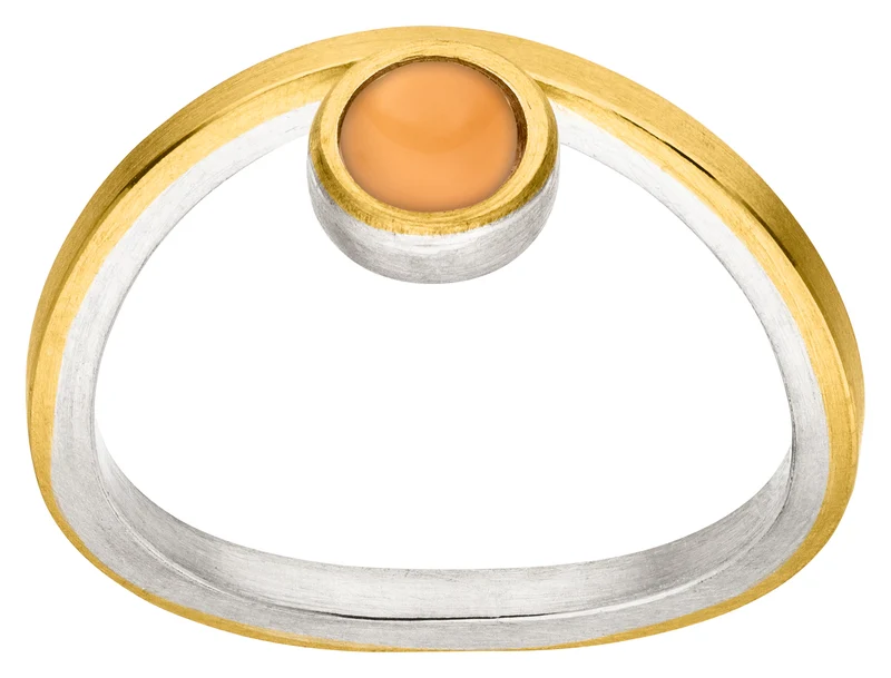 925er Silber Ring feingoldbelegt MANU R1352MO
