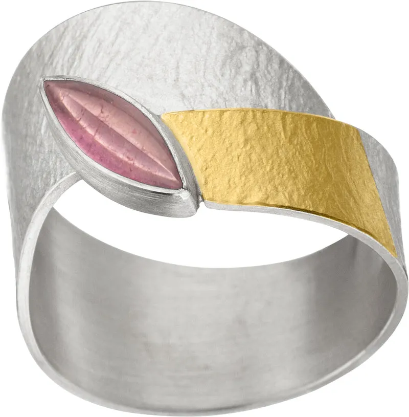 925er Silber Ring feingoldbelegt MANU R1160TUR