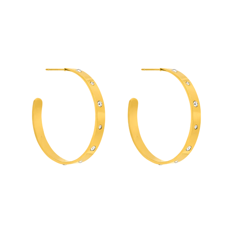 Eternal Timeless Hoop Ohrringe 18K Vergoldet