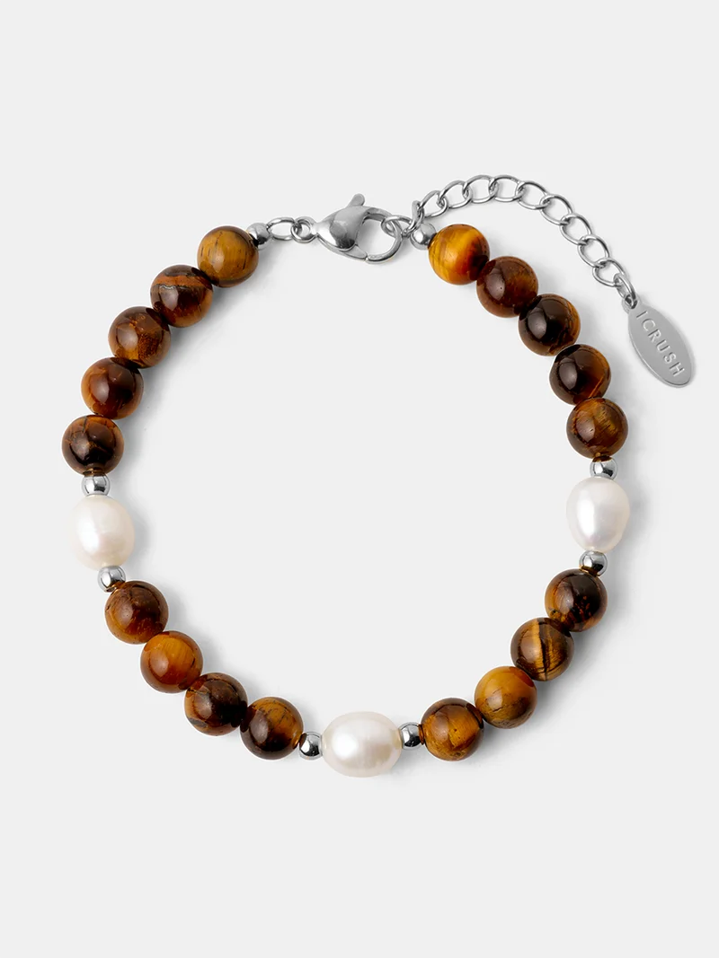 Dawn Pearl Tiger's Eye ARMBAND