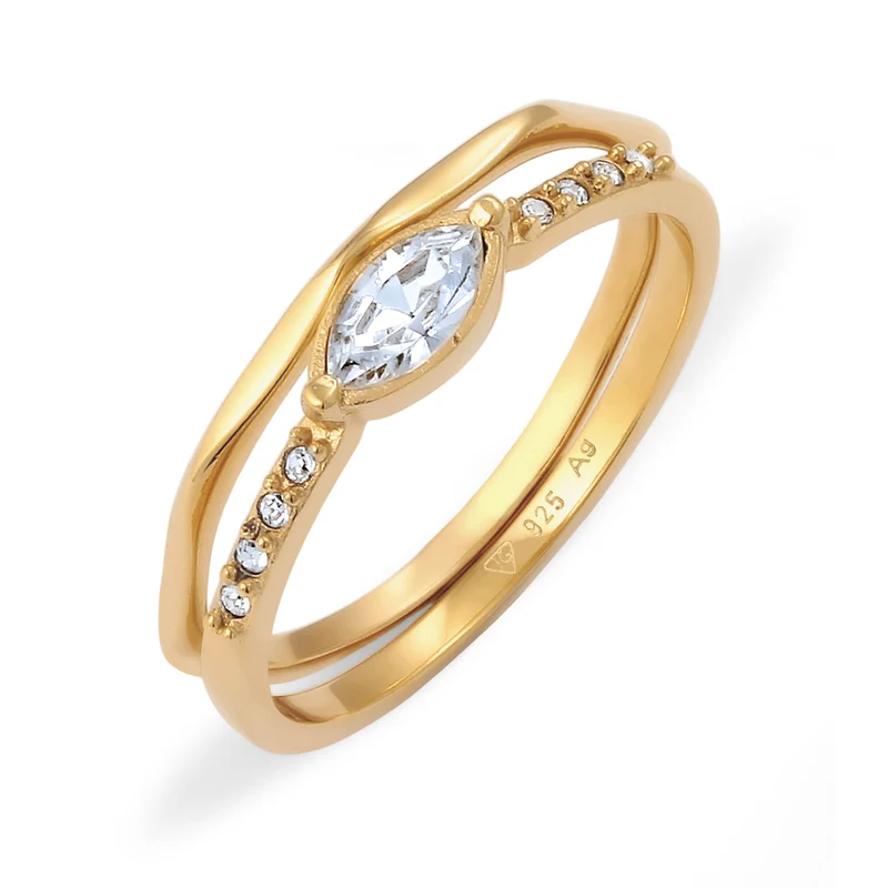 Ringset | Mit Kristallen von Swarovski® (Weiß)