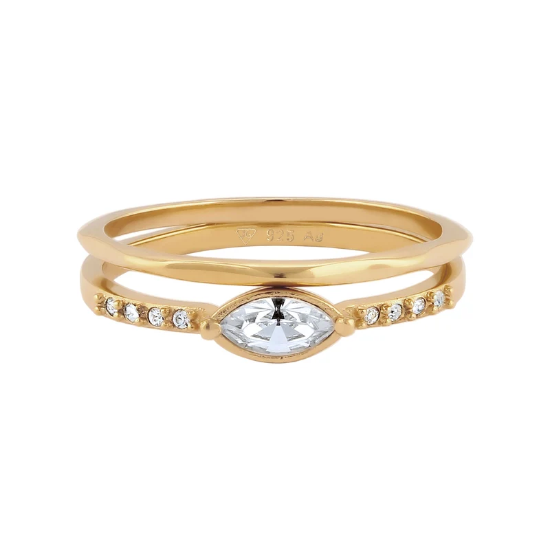 Ringset | Mit Kristallen von Swarovski® (Weiß)