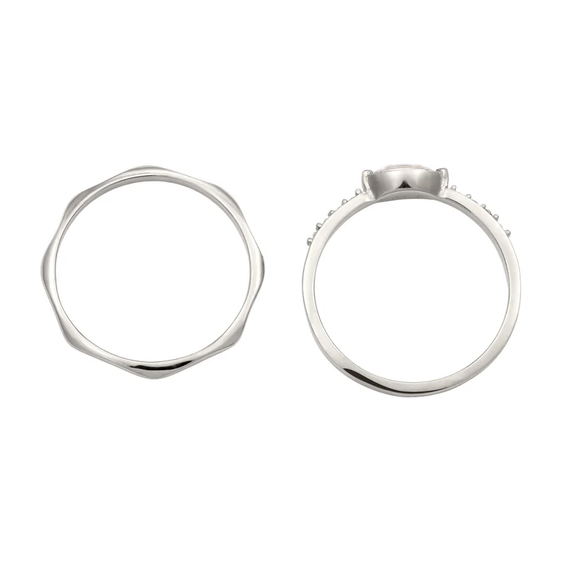 Ringset | Mit Kristallen von Swarovski® (Weiß)