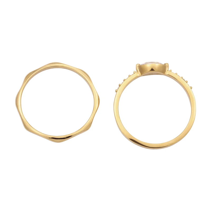 Ringset | Mit Kristallen von Swarovski® (Weiß)